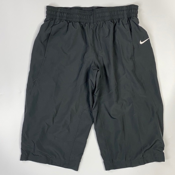 Nike Dri Fit Wind Capri Gray Pants Mesh Lined Pockets 404972-060 Size Large - Picture 1 of 6